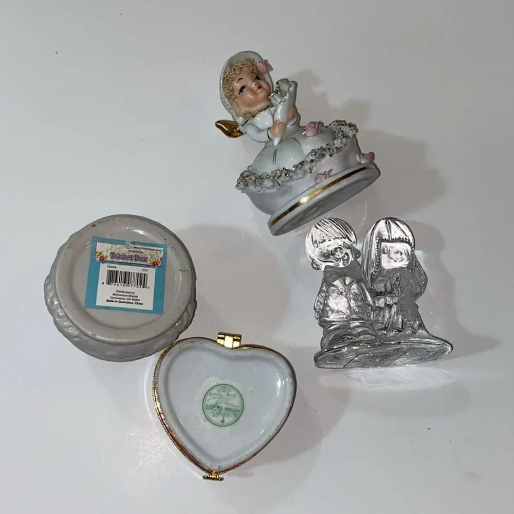 Vintage Decorative Porcelain and Glass Figurines Set 4